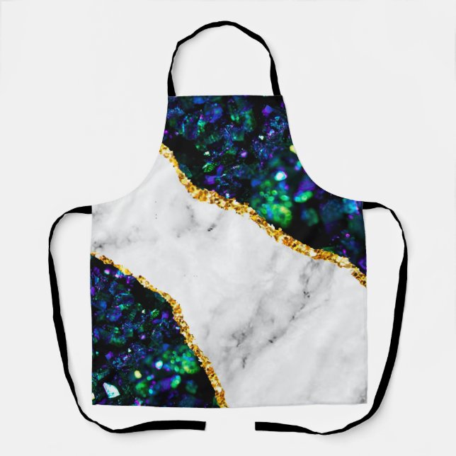 Luxury Interior Marble Stone Glitter  Beach Towel Apron (Front)