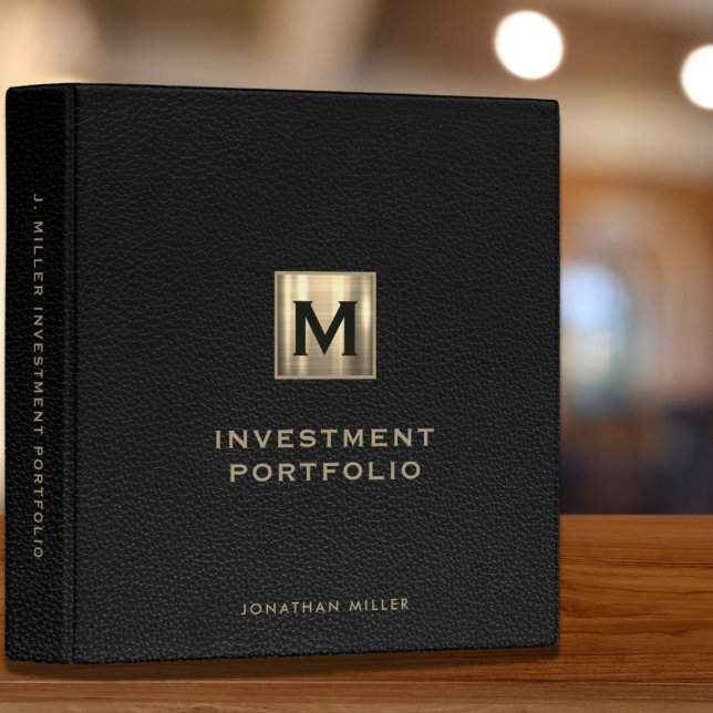 Luxury Investment Portfolio Binder with Monogram (Creator Uploaded)