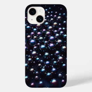 Luxury Iridescent Black Pearl and Deep Teal Nebula Case-Mate iPhone 14 Case
