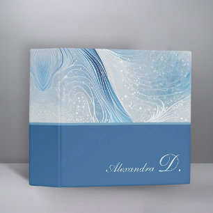 Luxury Iridescent Blue Gradient Custom Binder – 2″