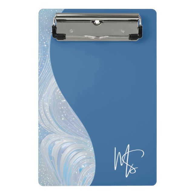 Luxury Iridescent Blue Gradient  Mini Clipboard (Front)