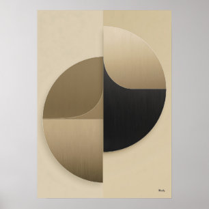 Luxury Japandi Geometric Abstract Wall Art 