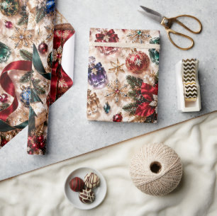 Luxury Jewel Christmas Gifts Wrapping Paper