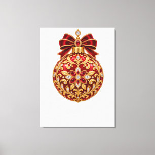 Luxury Jewelled Christmas Ornament Designs ✨🎄 Canvas Print