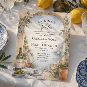 Luxury La Dolce Vita Amalfi Coast Invitation
