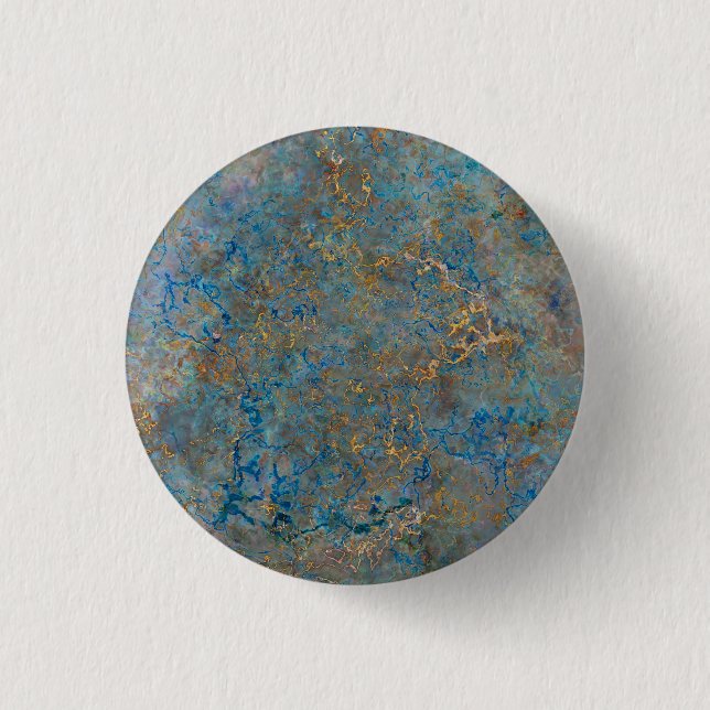 Luxury Lapis Lazuli Marble 1 Inch Round Button (Front)