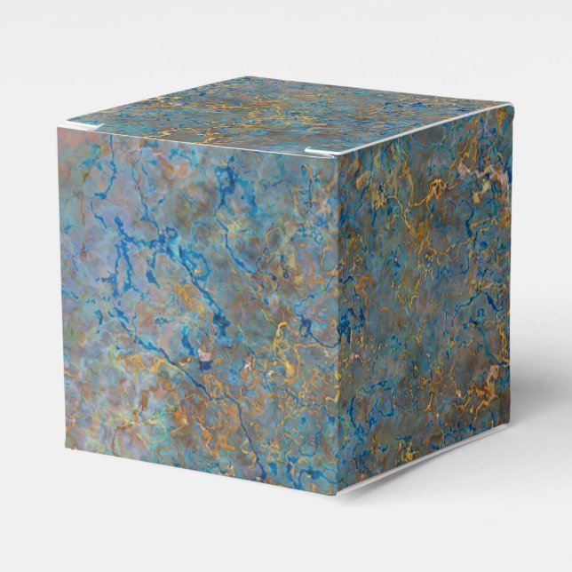 Luxury Lapis Lazuli Marble Favor Box (Front Side)