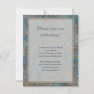 Luxury Lapis Lazuli Marble Invitation