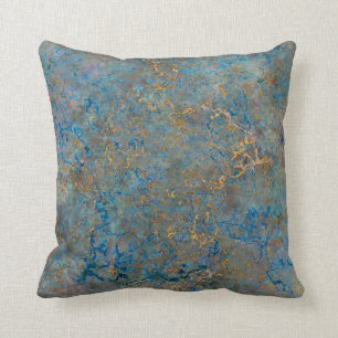 Luxury Lapis Lazuli Marble Throw Pillow