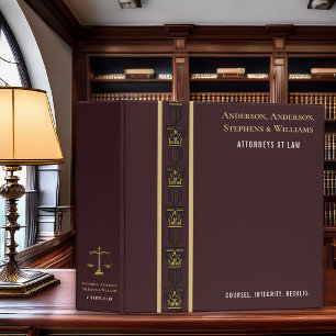 Luxury Law Firm Oxblood Gold Classic Attorney Binder