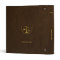 Luxury lawyer office brown leather look and gold