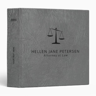 Luxury lawyer office light grey leather look binder