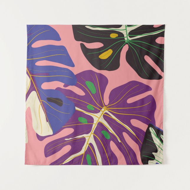 Luxury leaf art deco wallpaper. Nature background. Tapestry (Front)