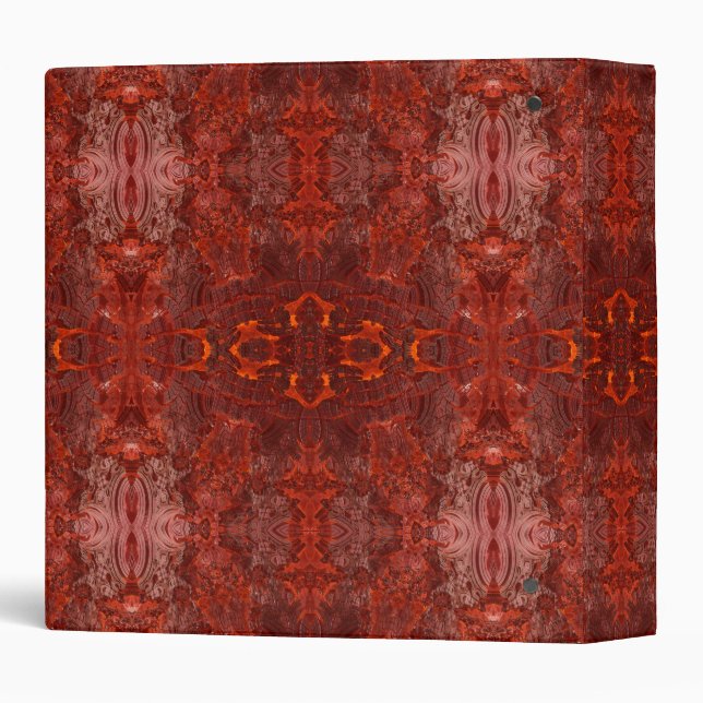 Luxury Leather Textured Golden Brown Pattern Binder (Back/Spine)
