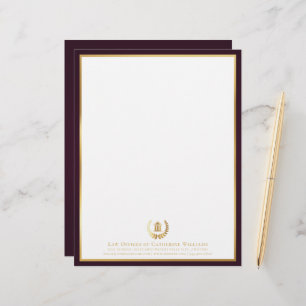 Luxury Legal Professional Personalized Logo Letterhead