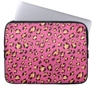 Luxury leopard laptop sleeve