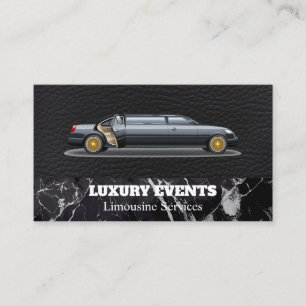 Luxury Limousine Driver Leather Business Card