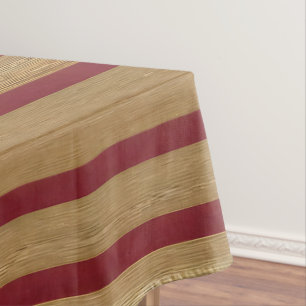 Luxury Linen Modern Burgundy Gold Collection Tablecloth
