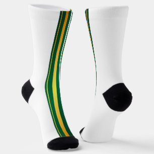 Luxury Linen Trendy Green Gold Texture Collection Socks