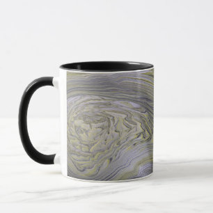 Luxury Liquid Gold Vein White Marble Abstract Coff Mug