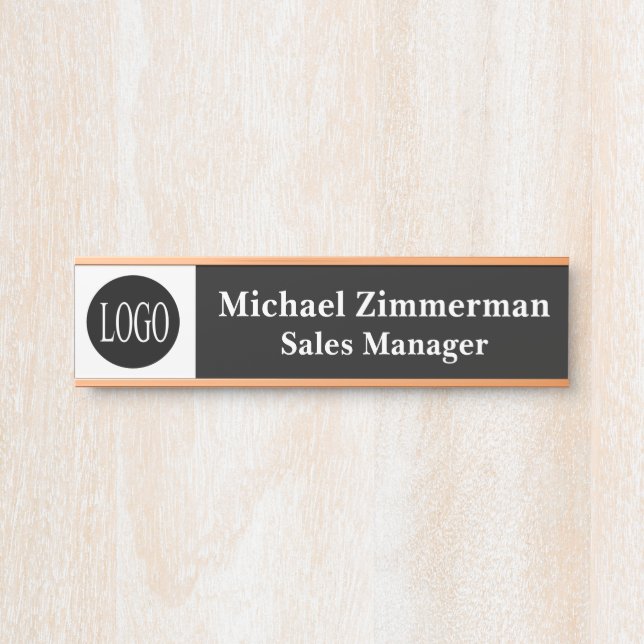 Luxury Logo Office Door Sign (Front)