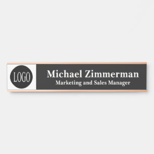 Luxury Long Name Logo Office Door Sign