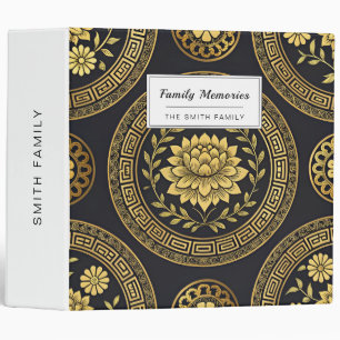 Luxury Lotus Mandala Gold Emblem Binder
