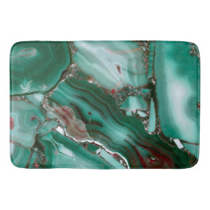 Luxury Malachite Gemstone Agate Marble Bath Mat