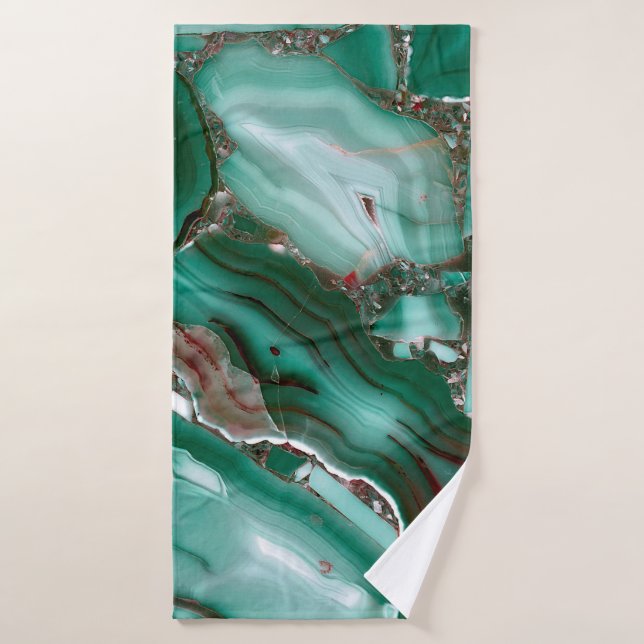 Luxury Malachite Gemstone Agate Marble Bath Towel Set (Bath Towel)