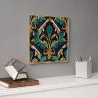 Luxury Malachite Stone Art Deco Floral Marble