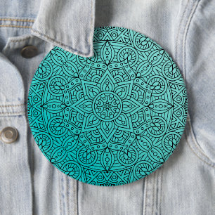 Luxury Mandala 38 6 Inch Round Button
