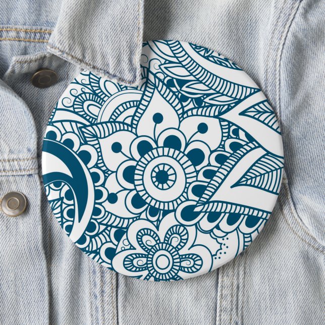 Luxury Mandala 47 6 Inch Round Button (In Situ)