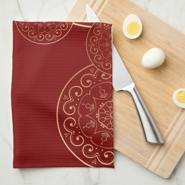 Luxury Mandala 50 Kitchen Towel (Quarter Fold)