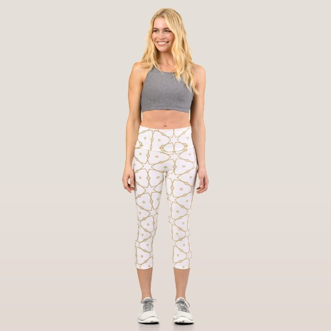 Luxury Mandala 52 Capri Leggings (Front)