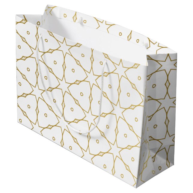 Luxury Mandala 52 Large Gift Bag (Back Angled)