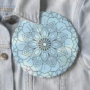 Luxury Mandala 56 6 Inch Round Button