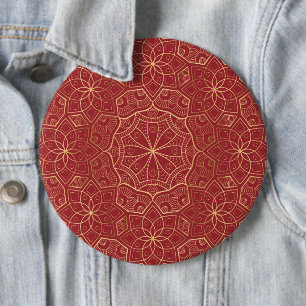 Luxury Mandala 6 Inch Round Button