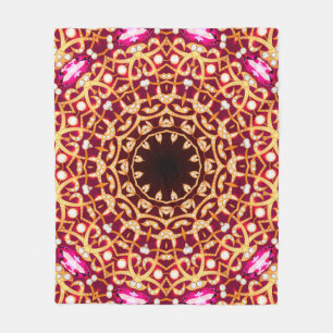 Luxury mandala brooch jewellery seamless pattern fleece blanket