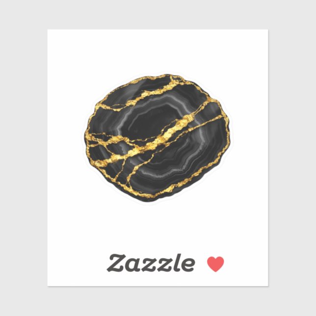 Luxury Marble and Gold Geometric Sticker Modern De (Sheet)