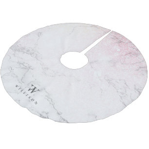 Luxury Marble Personalized Brushed Polyester Tree Skirt
