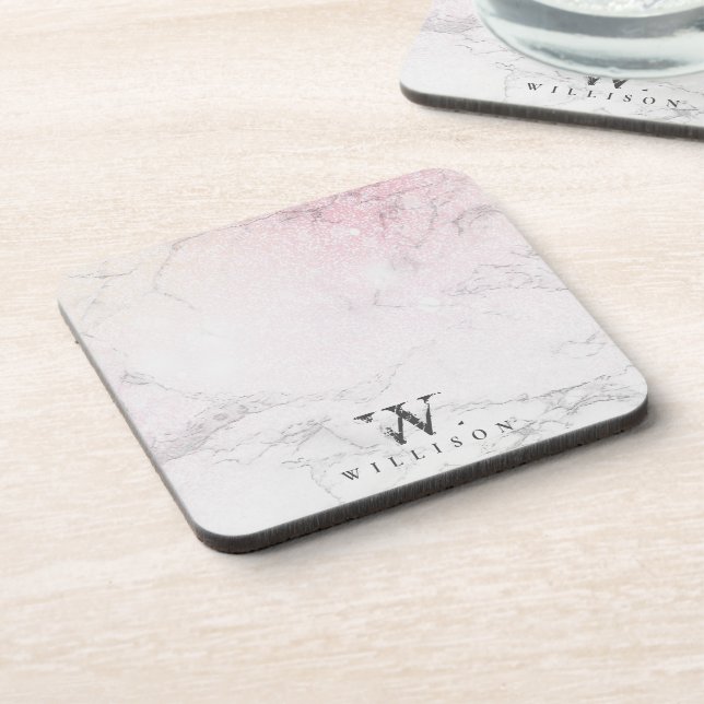 Luxury Marble Personalized design Coaster (Left Side)