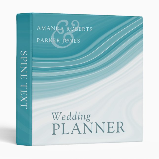 Luxury Marble Wedding Planner Binder (Front/Spine)