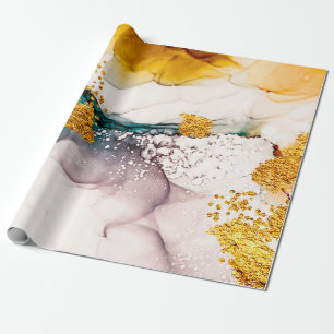 Luxury marble with glitter gold wrapping paper