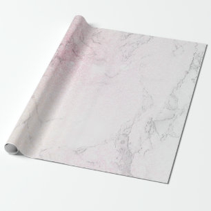 Luxury Marble with pink glitter Wrapping Paper