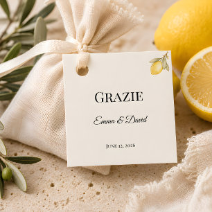 Luxury Mediterranean Lemon Favour Tags