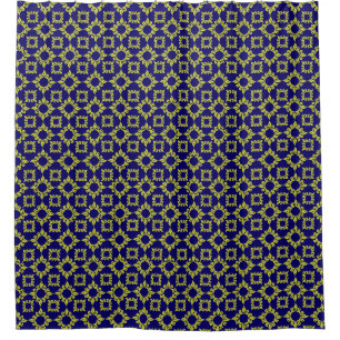 Luxury Mediterranean Tile Pattern Blue Yellow