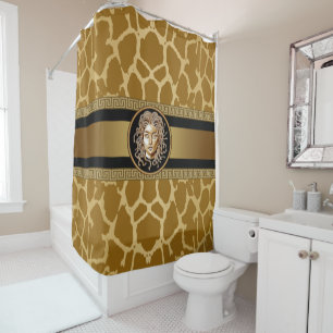 Luxury Medusa Giraff Print Shower Curtain