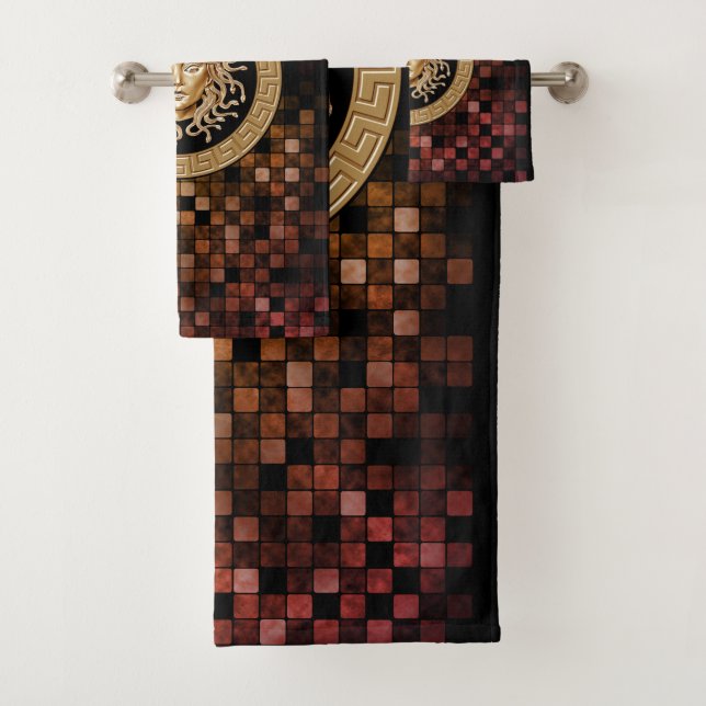 Luxury Medusa Gold  Bath Towel Set (Insitu)