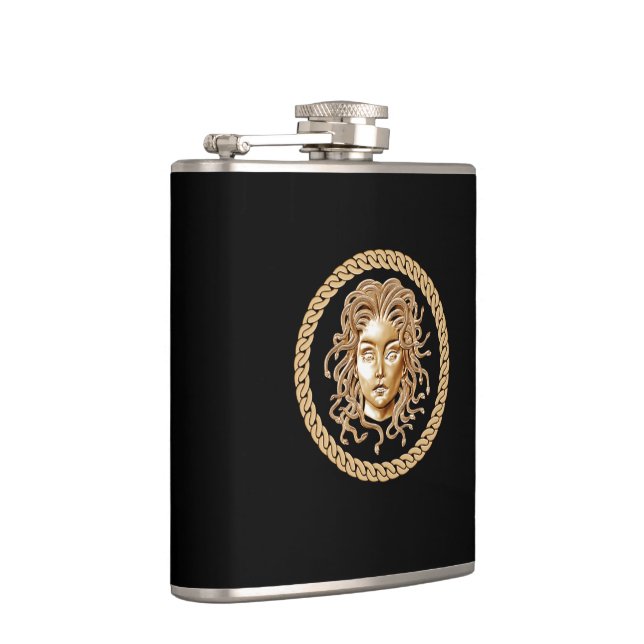 Luxury Medusa Gold Flask (Right)
