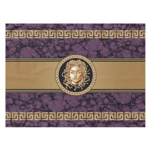 Luxury Medusa Marble & Gold Tablecloth